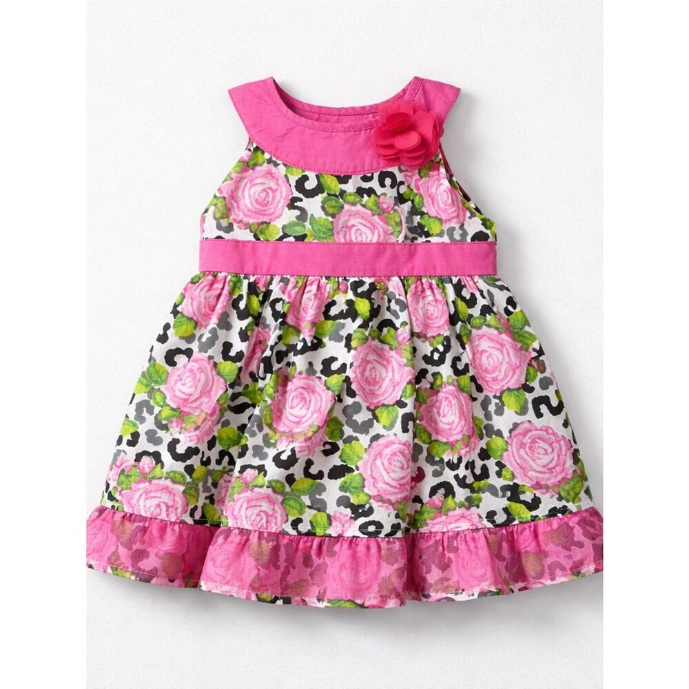Real Love cheetah and floral print dress size 2T